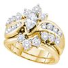 1.99 CTW Marquise Diamond Bridal Engagement Ring 14KT Yellow Gold - REF-299F9N