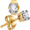 Image 1 : 0.17 CTW Diamond Solitaire Stud Earrings 10KT Yellow Gold - REF-19K4W