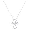 0.25 CTW Diamond Cross Pendant 10KT White Gold - REF-26X9Y