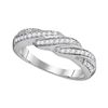 Image 1 : 0.25 CTW Diamond Crossover Ring 10KT White Gold - REF-22Y4X