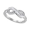 Image 1 : 0.20 CTW Diamond Infinity Ring 10KT White Gold - REF-20X9Y