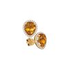 Image 1 : 1.51 CTW Pear Citrine Solitaire Diamond Earrings 14KT Yellow Gold - REF-73W4K