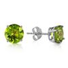 Image 1 : Genuine 3.1 ctw Peridot Earrings Jewelry 14KT White Gold - REF-23Z9N