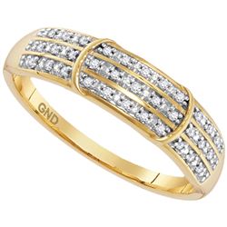 0.10 CTW Diamond Simple Ring 10KT Yellow Gold - REF-14M9H