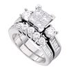 3 CTW Princess Diamond Bridal Engagement Ring 10KT White Gold - REF-449M9H
