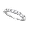 1 CTW Pave-set Diamond Wedding Ring 14KT White Gold - REF-89Y9X