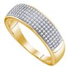 0.33 CTW Mens Diamond Wedding Ring 10KT Yellow Gold - REF-30W2K