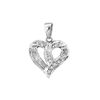 0.27 CTW Diamond Small Heart Love Pendant 14KT White Gold - REF-14W9K