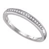 0.05 CTW Diamond Bridal Wedding Anniversary Ring 10KT White Gold - REF-8X9Y