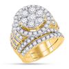 4.9 CTW Diamond Bridal Wedding Engagement Ring 14KT Yellow Gold - REF-524X9Y
