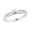 Image 1 : 0.20 CTW Diamond Solitaire Bridal Ring 10KT White Gold - REF-24Y2X