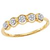 Image 1 : 0.10 CTW Diamond Cluster Ring 10KT Yellow Gold - REF-12F8N