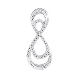 0.20 CTW Diamond Double Infinity Pendant 10KT White Gold - REF-18Y2X