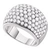 Image 1 : 3 CTW Pave-set Diamond Cocktail Ring 14KT White Gold - REF-277W4K