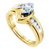 0.24 CTW Marquise Diamond Bridal Engagement Ring 10KT Yellow Gold - REF-34H4M