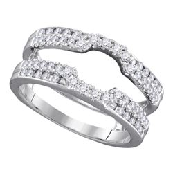 0.50 CTW Diamond Wrap Ring 14KT White Gold - REF-75H2M