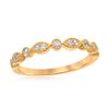 Image 1 : 0.17 CTW Diamond Milgrain Stackable Ring 14KT Yellow Gold - REF-24M2H