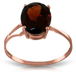Genuine 2.2 ctw Garnet Ring Jewelry 14KT Rose Gold - REF-34N3R