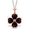 Genuine 3.8 ctw Garnet Necklace Jewelry 14KT Rose Gold - REF-42H2X