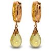 Genuine 6.85 ctw Citrine Earrings Jewelry 14KT Rose Gold - REF-49Z6N