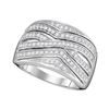 0.50 CTW Diamond Fashion Ring 10KT White Gold - REF-37Y5X