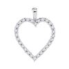 0.25 CTW Diamond Heart Outline Pendant 10KT White Gold - REF-20M9H
