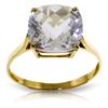 Genuine 3.6 ctw White Topaz Ring Jewelry 14KT Yellow Gold - REF-34H7X