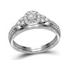 0.33 CTW Diamond Wedding Bridal Engagement Ring 10KT White Gold - REF-33N8F
