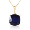 Genuine 4.83 ctw Sapphire Necklace Jewelry 14KT Yellow Gold - REF-48N3R