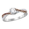 0.75 CTW Diamond Solitaire Bridal Engagement Ring 14KT White Gold - REF-119W9K