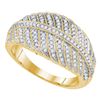 0.40 CTW Diamond Milgrain Ring 10KT Yellow Gold - REF-44Y9X