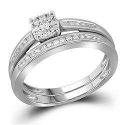 0.35 CTW Diamond Bridal Wedding Engagement Ring 10KT White Gold - REF-30N2F