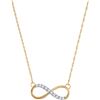 Image 1 : 0.10 CTW Diamond Infinity Pendant 10KT Yellow Gold - REF-22X4Y