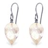 Genuine 24.5 ctw White Topaz Earrings Jewelry 14KT White Gold - REF-40Z5N