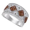 0.65 CTW Cognac-brown Color Diamond Ring 10KT White Gold - REF-38F9N