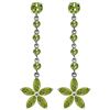 Genuine 4.8 ctw Peridot Earrings Jewelry 14KT White Gold - REF-56T8A