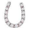 0.10 CTW Diamond Horseshoe Pendant 14KT White Gold - REF-12H2M