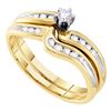 0.27 CTW Diamond Bridal Wedding Engagement Ring 10KT Yellow Gold - REF-26W9K