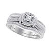 0.50 CTW Princess Diamond Bridal Engagement Ring 10KT White Gold - REF-57X2Y
