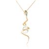 Genuine 2.28 ctw White Topaz & Diamond Necklace Jewelry 14KT Yellow Gold - REF-49F3Z