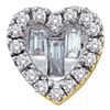 0.14 CTW Diamond Heart Love Pendant 14KT Yellow Gold - REF-14M9H