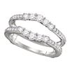 0.75 CTW Diamond Ring 14KT White Gold - REF-82Y4X