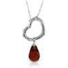 Genuine 2.25 ctw Garnet Necklace Jewelry 14KT White Gold - REF-27P4H
