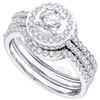 0.68 CTW Diamond Bridal Wedding Engagement Ring 14KT White Gold - REF-112Y5X