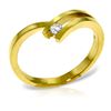 Genuine 0.10 ctw Diamond Anniversary Ring Jewelry 14KT Yellow Gold - REF-54W9Y