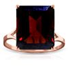 Genuine 7 ctw Garnet Ring Jewelry 14KT Rose Gold - REF-50K2V