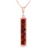 Genuine 2.25 ctw Garnet Necklace Jewelry 14KT Rose Gold - REF-36T9A