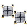 0.59 CTW Mens Black Color Diamond 3D Cube Square Cross Earrings 10KT Yellow Gold - REF-49H5M