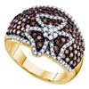 Image 1 : 1.53 CTW Brown Color Diamond Fashion Ring 10KT Yellow Gold - REF-75W2K