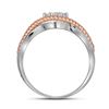 Image 2 : 0.20 CTW Diamond Rope Ring 10KT Two-tone Gold - REF-24F2N